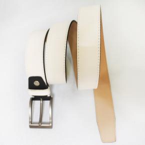 35mm wide white leather belts for men