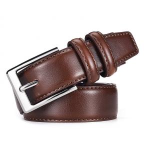 32mm wide casual split leather belt for men