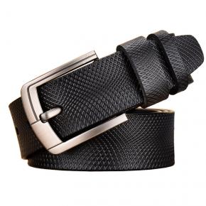 40mm wide mens embossed leather belt for pants