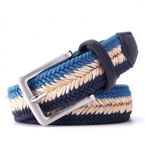 35mm wide mens casual braided cotton jeans belts