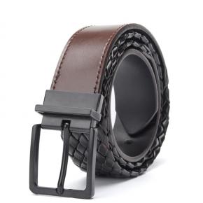 30mm wide fashion leather braided belts for men and women