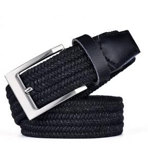 35mm wide stretch braided leather belts for pants